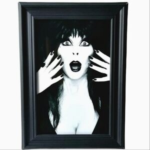 Elvira B & W Horror Queen Cult Classic Gothic Punk Rock 80s 90s